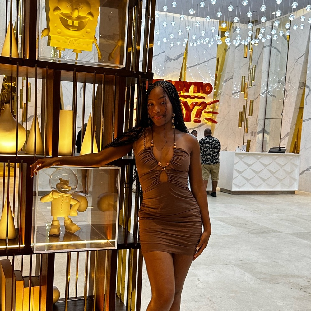 Brown Mini Dress